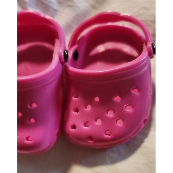 Doll‎ Clothes 18" Shoes Clogs Polliwog Sandals Pink Fits American Girl Dolls - Picture 3 of 7